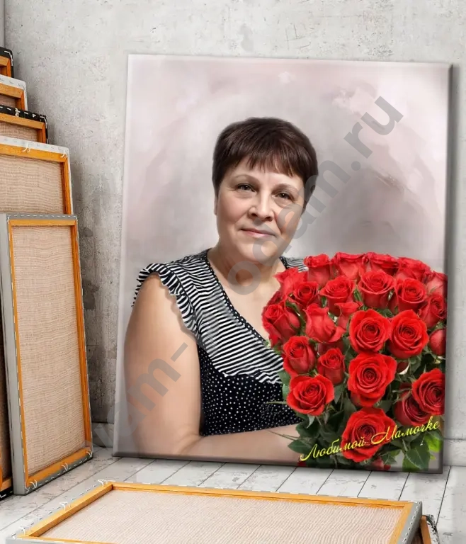 портрет по фото на холсте