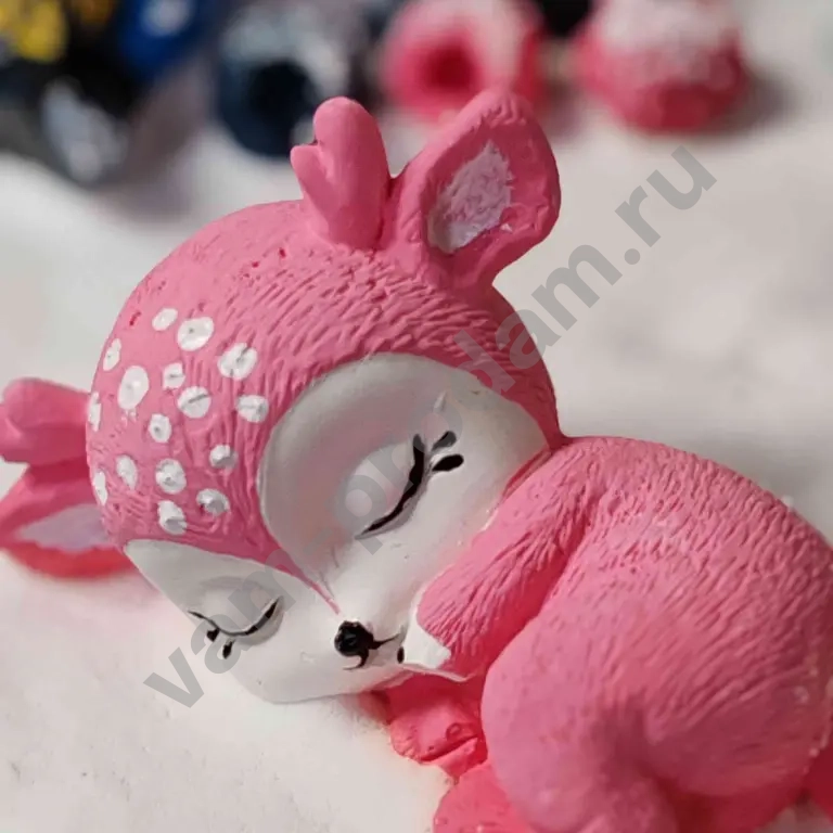 Фигурки из гипса, оленёнок, зайчик, медведь