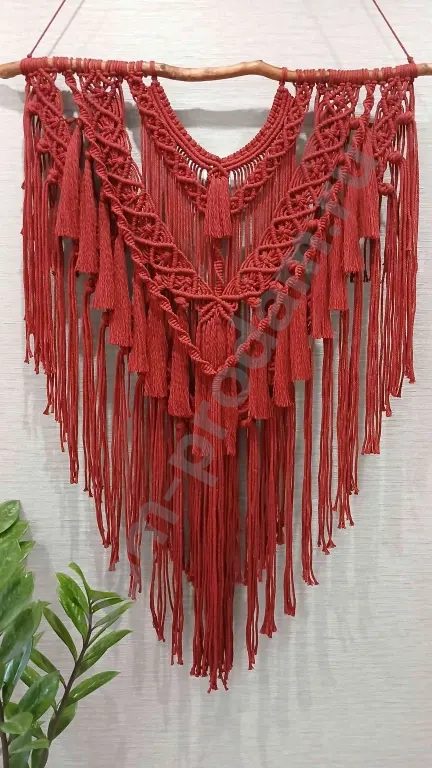 Настенное панно плетеное в технике макраме