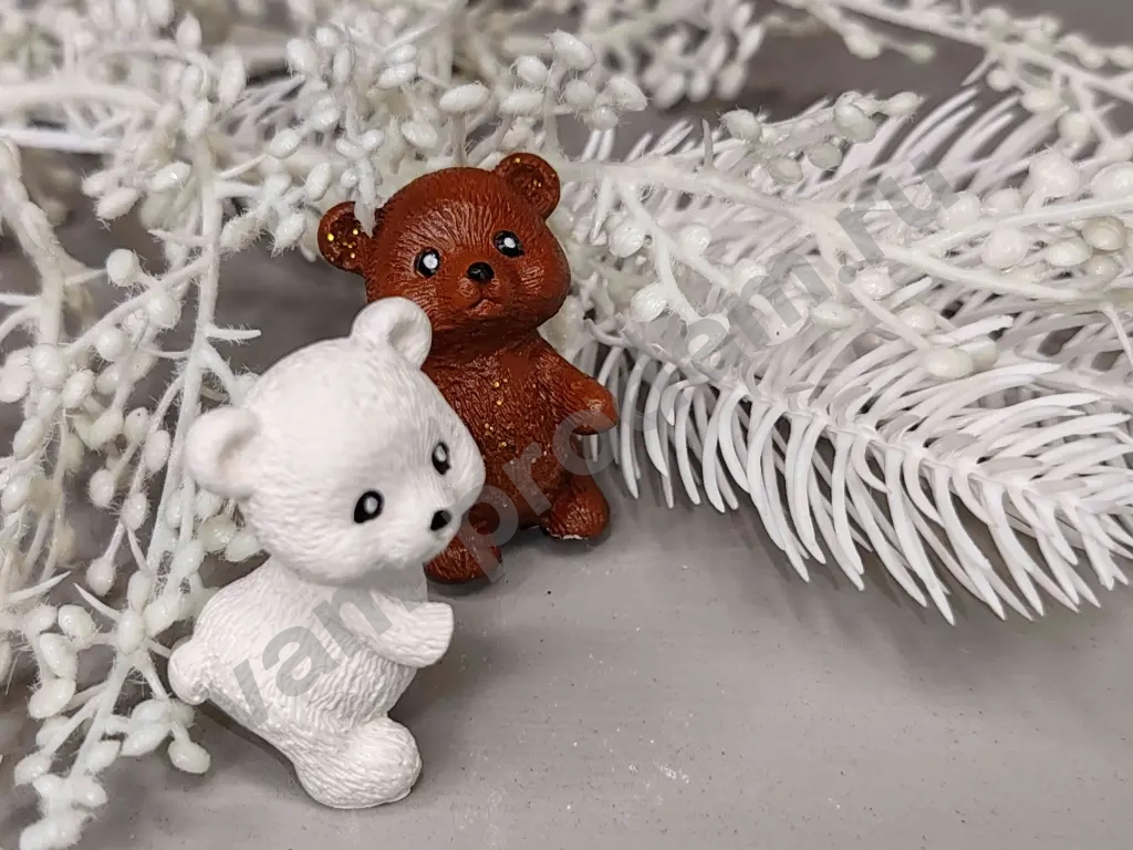 Фигурки из гипса, оленёнок, зайчик, медведь