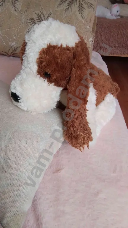 милая собака игрушка, мягкая,