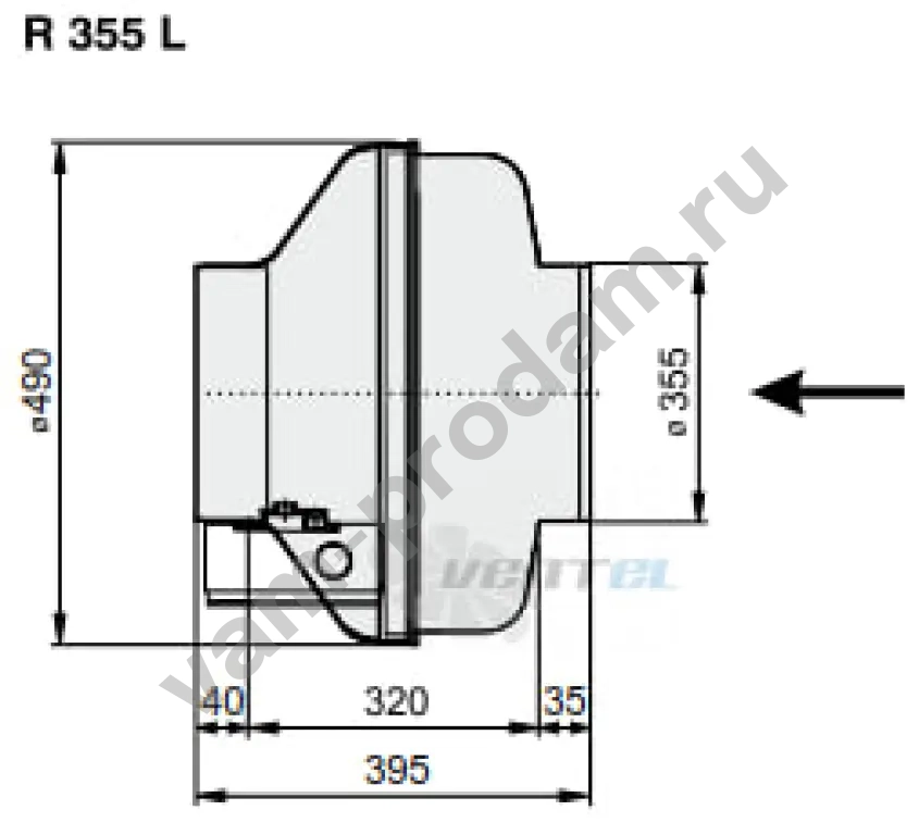Вентилятор канальный, 355 Германия