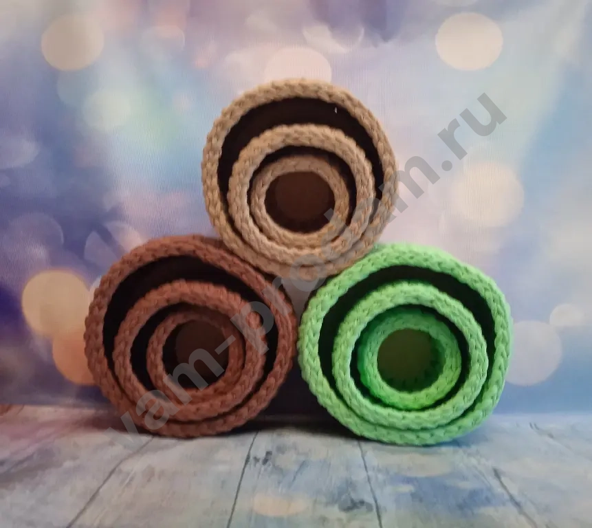 Корзины из трикотажной пряжи