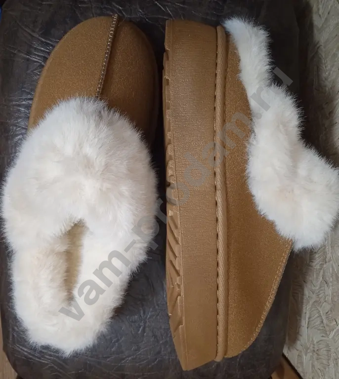 Тапочки угги домашние на платформе