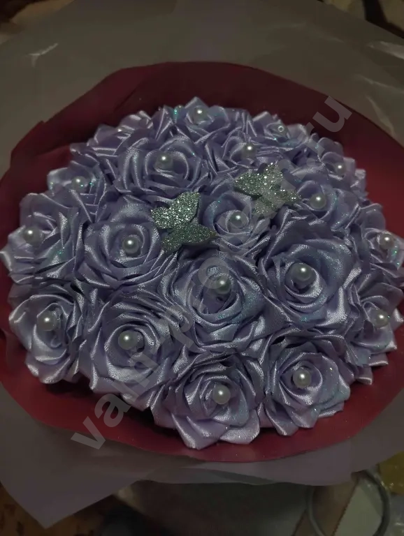 розы из лент