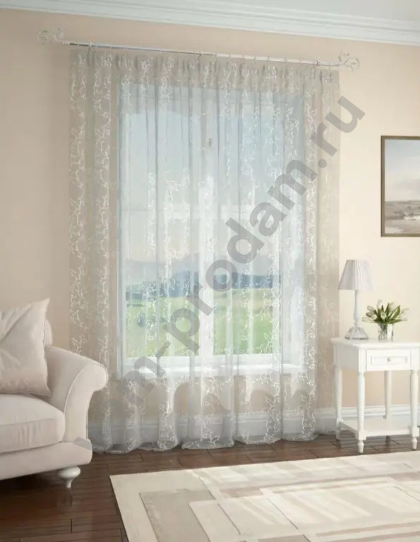 Тюль из органзы деворе