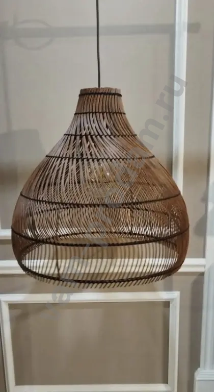 Плетеный абажур дизайнерский, артсвет