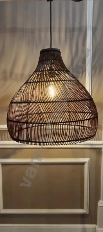 Плетеный абажур дизайнерский, артсвет