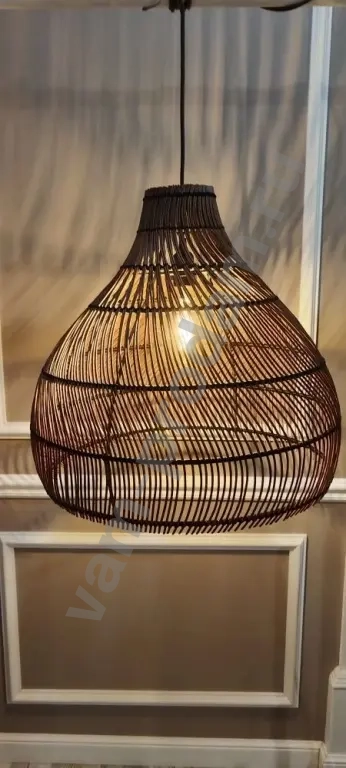 Плетеный абажур дизайнерский, артсвет