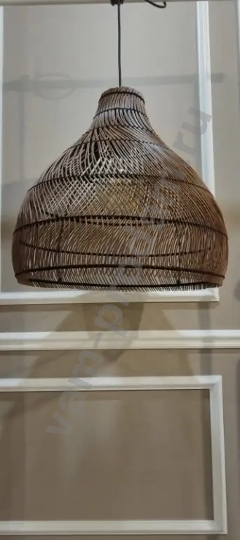 Плетеный абажур дизайнерский, артсвет