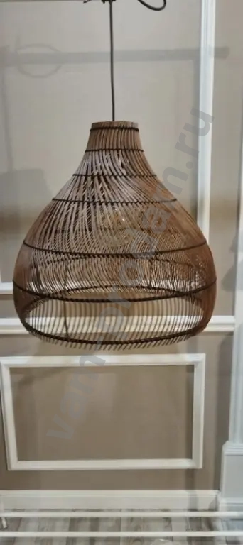 Плетеный абажур дизайнерский, артсвет