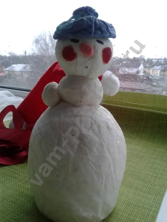 Снеговик ватный СССР
