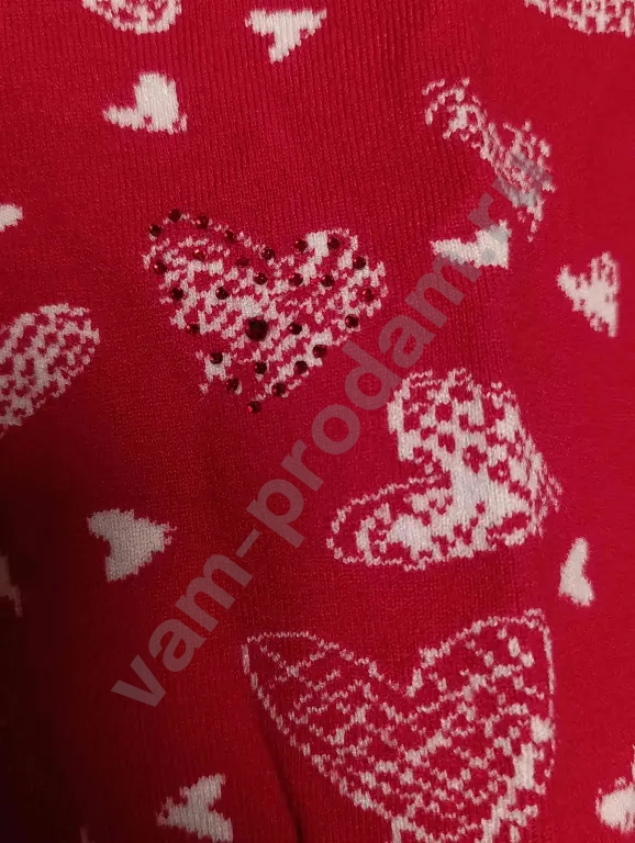 Женский свитер C.&Ot с сердечками 46-48р