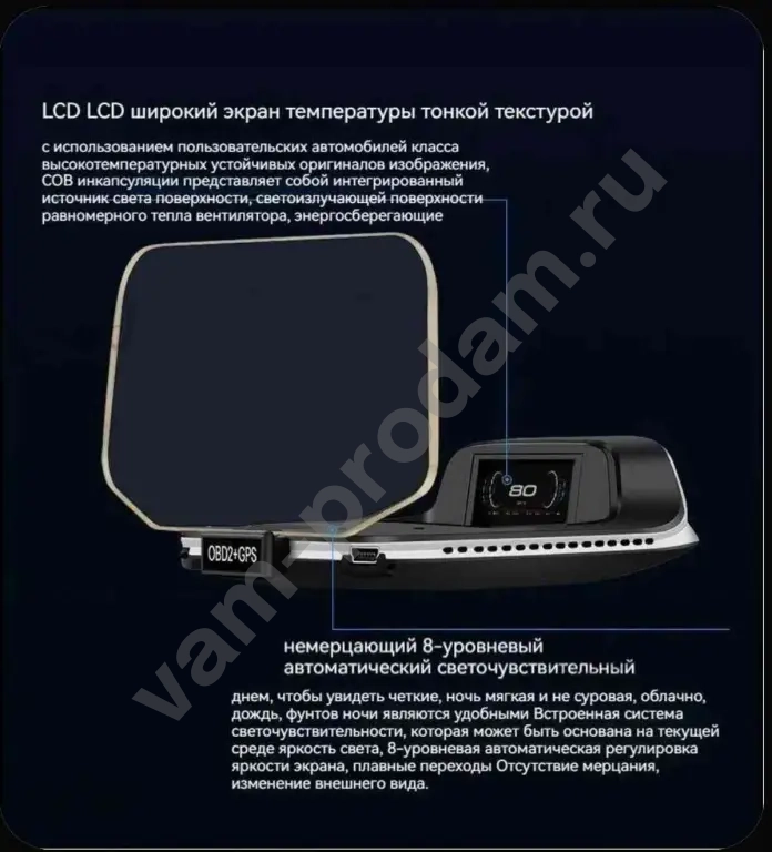 Проекторина лобовое стекло