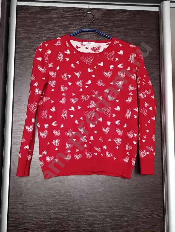 Женский свитер C.&Ot с сердечками 46-48р