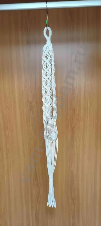 Подвесное кашпо в стиле макраме