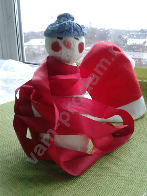 Снеговик ватный СССР