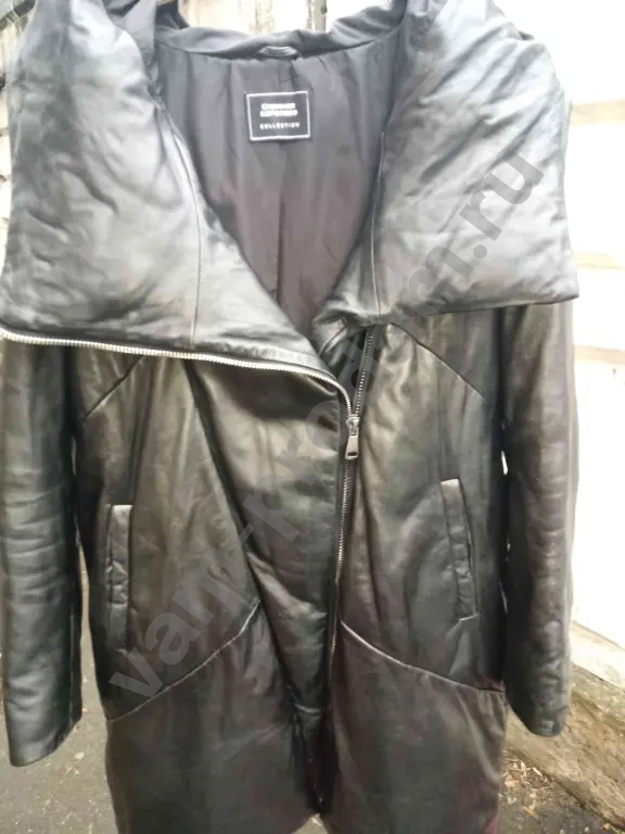 кожаное полупальто 46-48