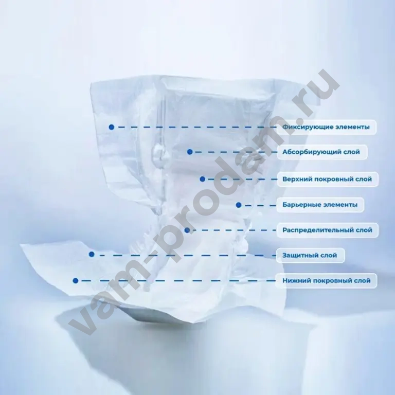 Подгузники памперсы Camilla Med, размер М, 30 штук в упаковке