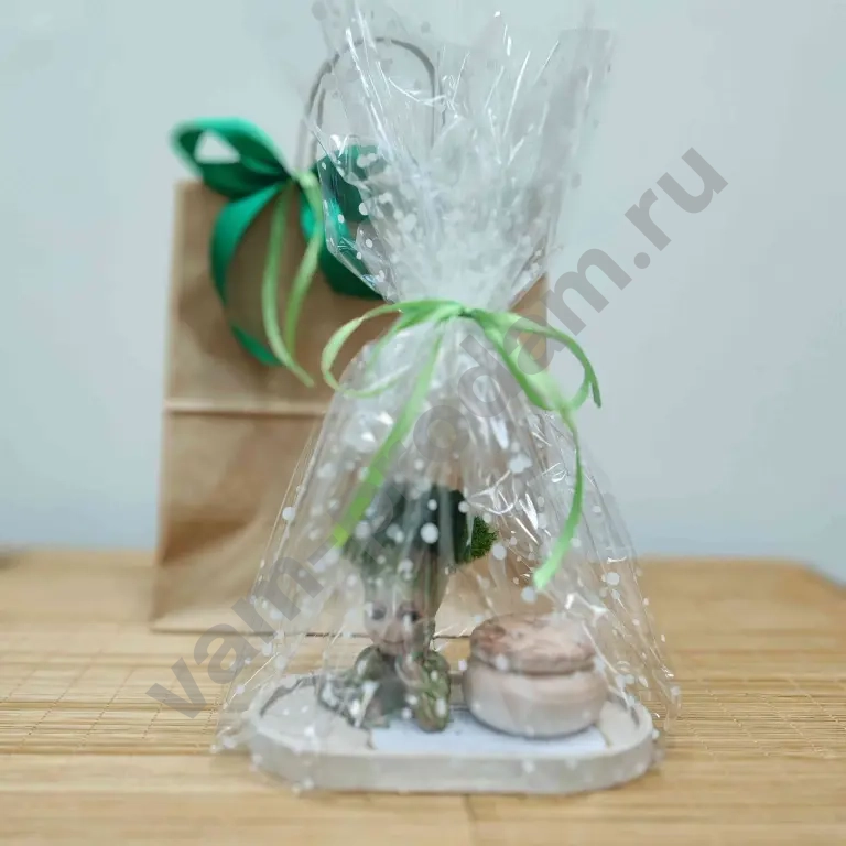 Набор комплимент Весёлый Грут, подсвечник на декоративной тарелочке