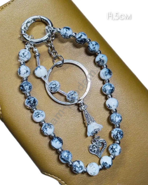 брелок - '' Мраморная симфония'' ; ручная работа, новый "