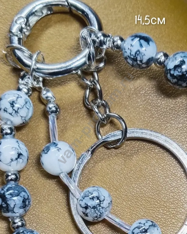 брелок - '' Мраморная симфония'' ; ручная работа, новый "