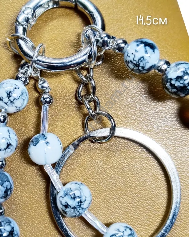 брелок - '' Мраморная симфония'' ; ручная работа, новый "