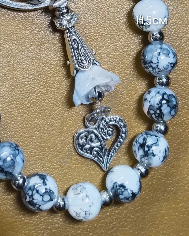 брелок - '' Мраморная симфония'' ; ручная работа, новый "