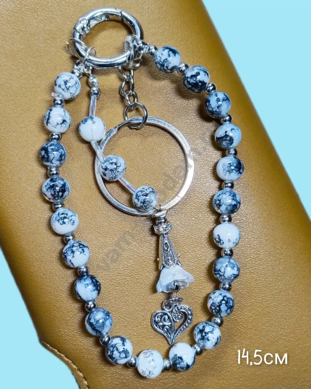 брелок - '' Мраморная симфония'' ; ручная работа, новый "