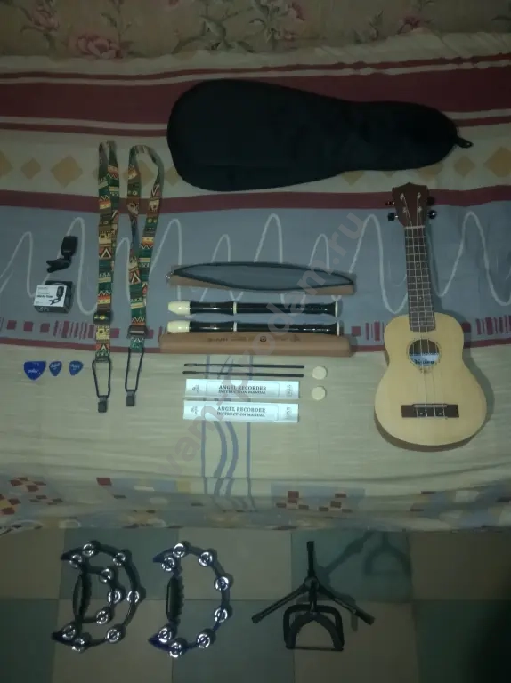 Улулеле, 2 блокфлейты, 2 тамбурина, стойка и др.