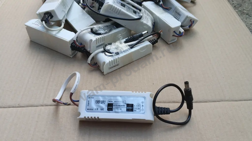 Драйвер для светодиодных светильников 36w, 30- 60V, 300мА