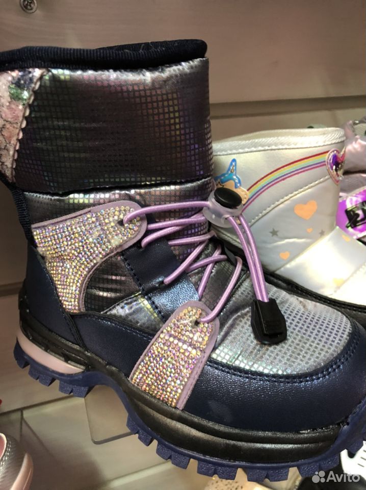 Сапоги зимние для девочки с огоньками