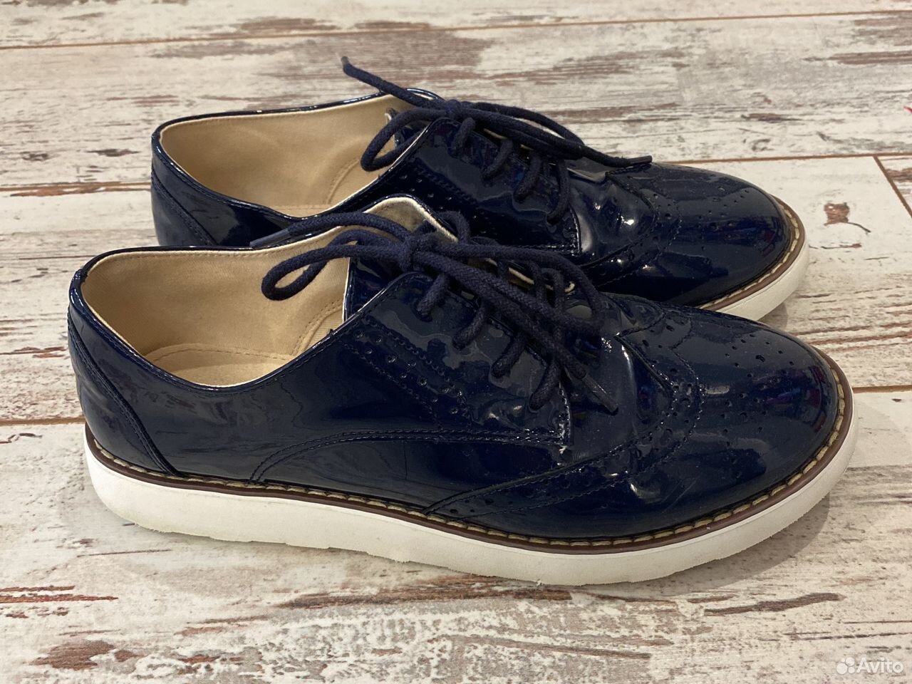 Ботинки лак(школьные) туфли 38