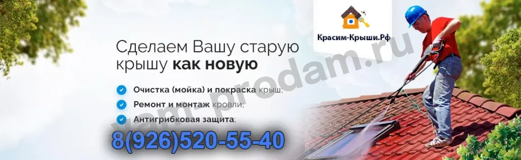 Покраска крыши дома в Домодедово от 350.руб/м2