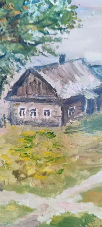Картина"Деревенька"