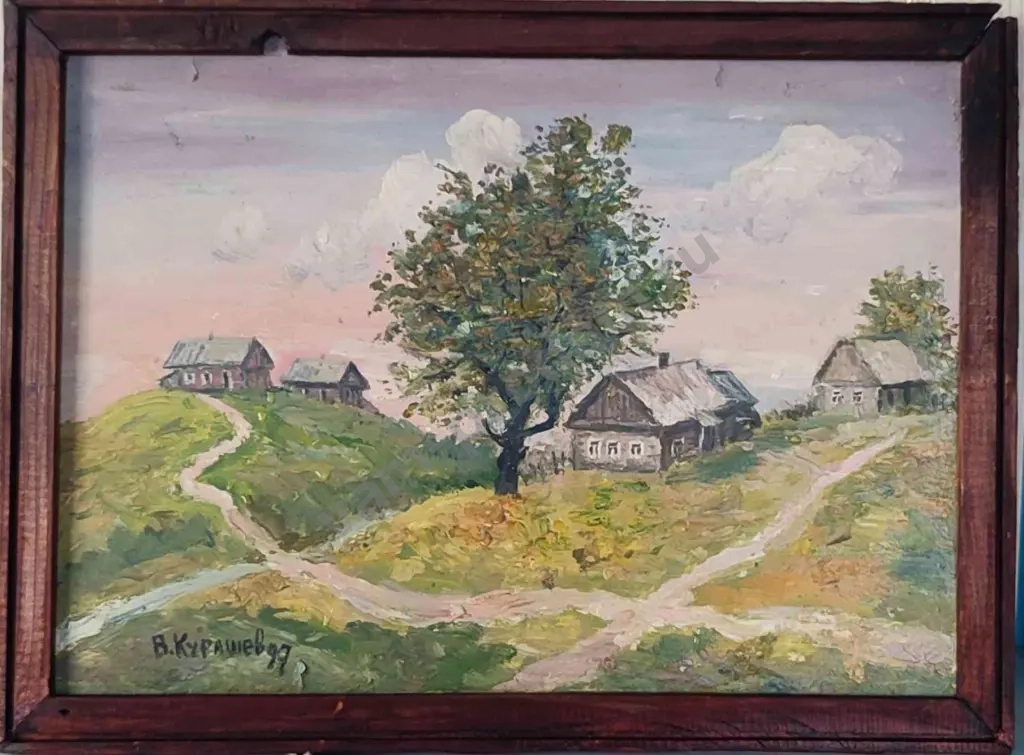 Картина"Деревенька"