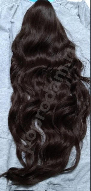 Парик коричневый длинный