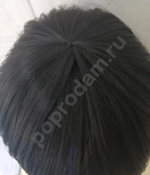 Парик черный с челкой новый