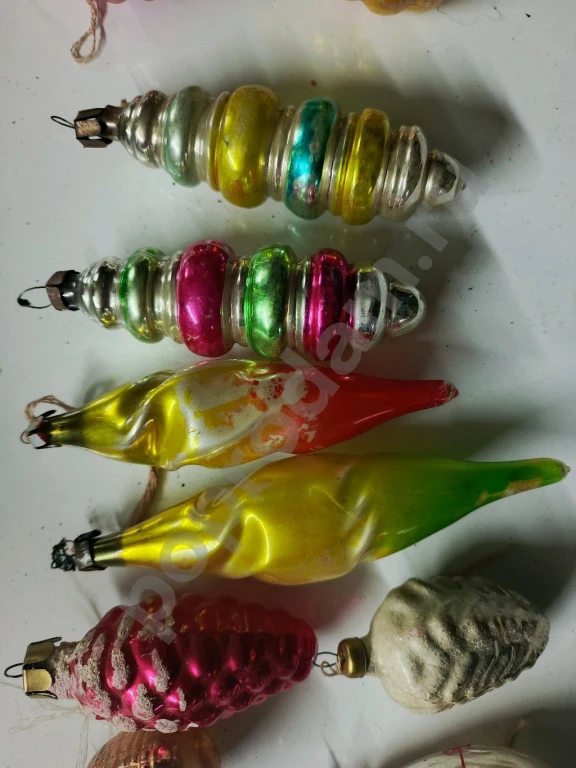 Елочные игрушки СССР Стеклянные. Редкие игрушки СССР Цена за всё. Доставка