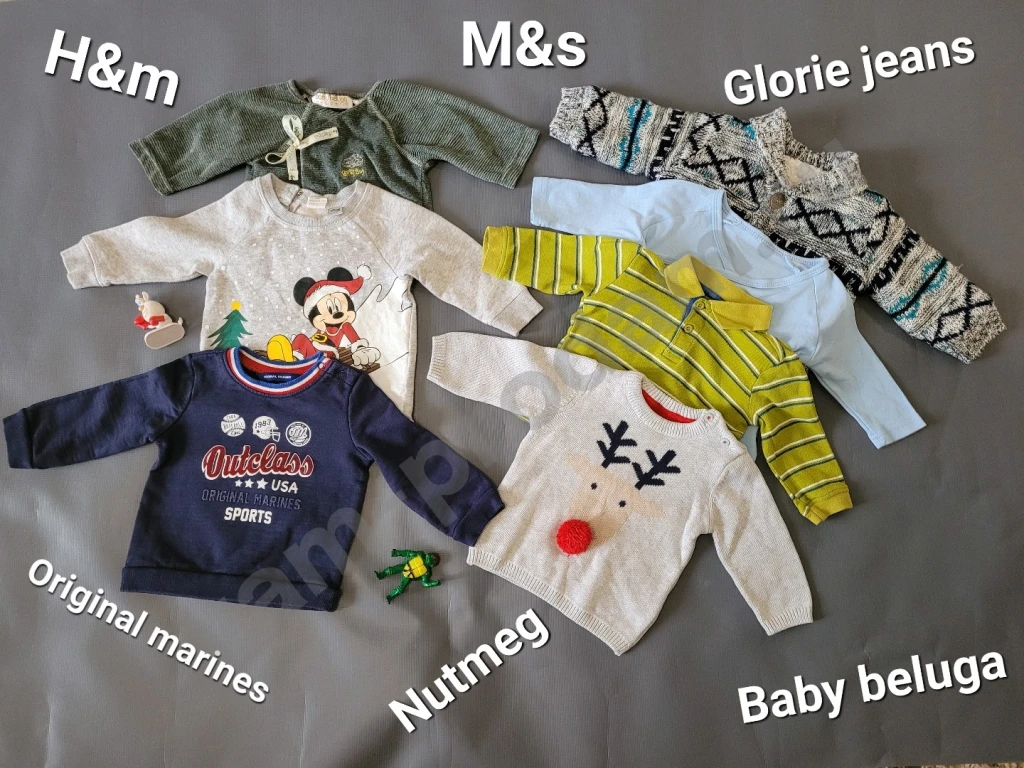 Пакет брендовой одежды для мальчика кофты 68 H&M