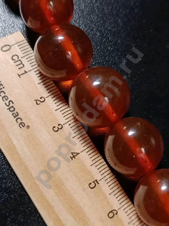 Длинные Крупные Бусы. Натуральный Янтарь. Винтаж.