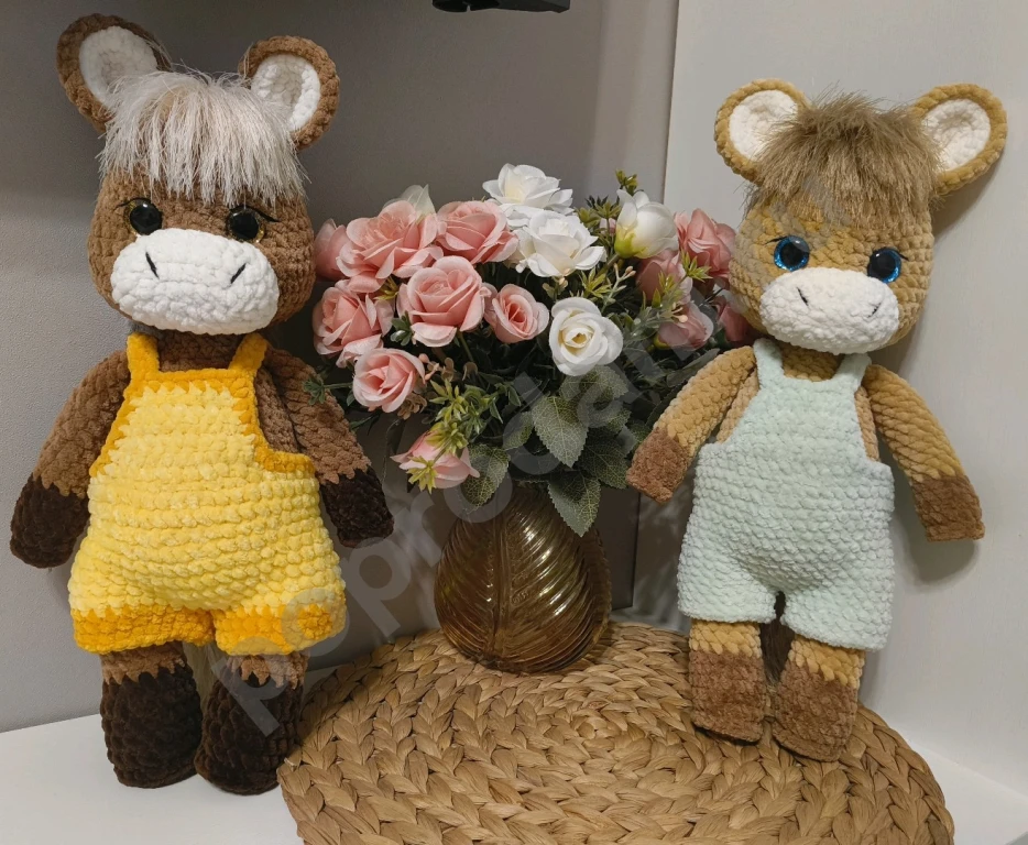 Вязанные игрушки/ лошадки