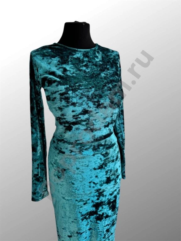 Бархатное платье бирюзовое Lov2Lov