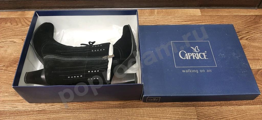 Полусапожки замшевые, демисезонные. НОВЫЕ! РАЗМЕР 38,5