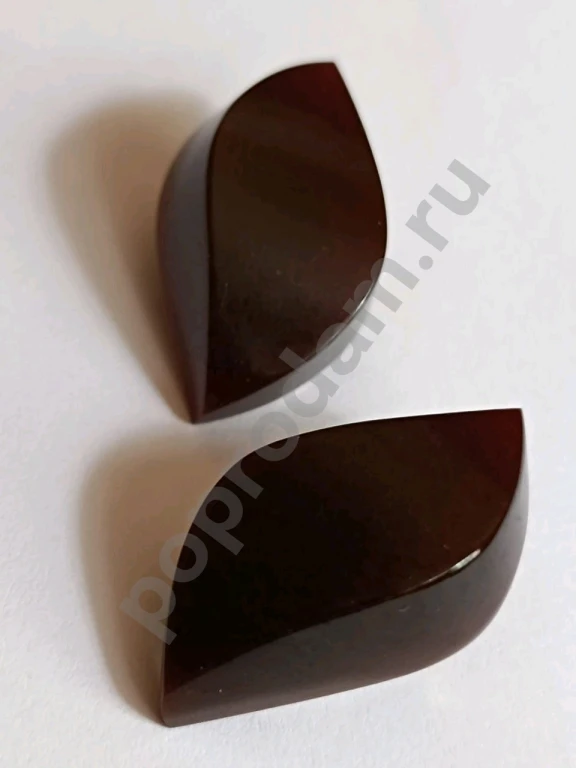 Клипсы. Винтаж. Калининград. Маркировка. Натуральный Янтарь.