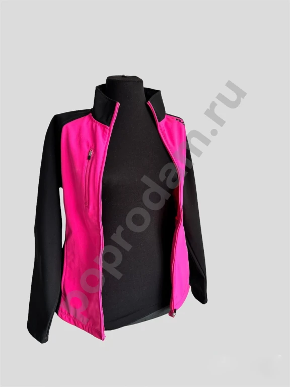 Спортивная куртка Fila женская чёрно-розовая