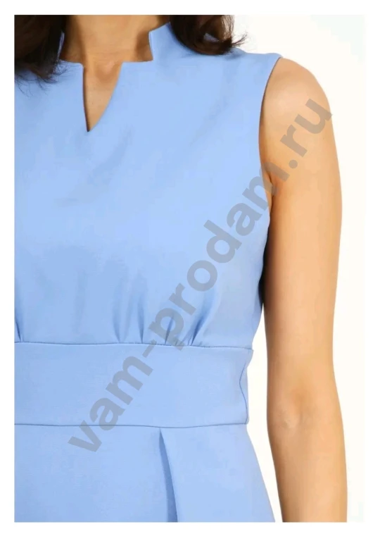 Платье голубое на молнии Размер 54