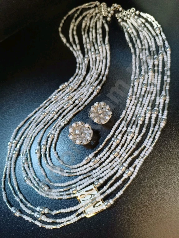 Комплект. Бусы и Клипсы. Italia Independent. Стекло.