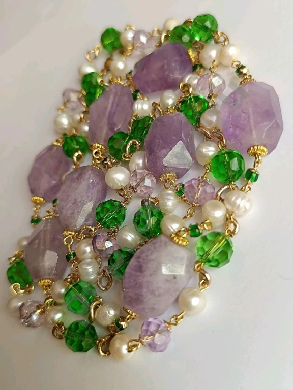 Длинные Бусы Цепочка. 1метр 40см. Italia Independent. Натуральный Жемчуг, Камень.