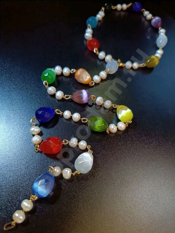 Длинные Бусы Цепочка. Italia Independent. Натуральный Жемчуг.